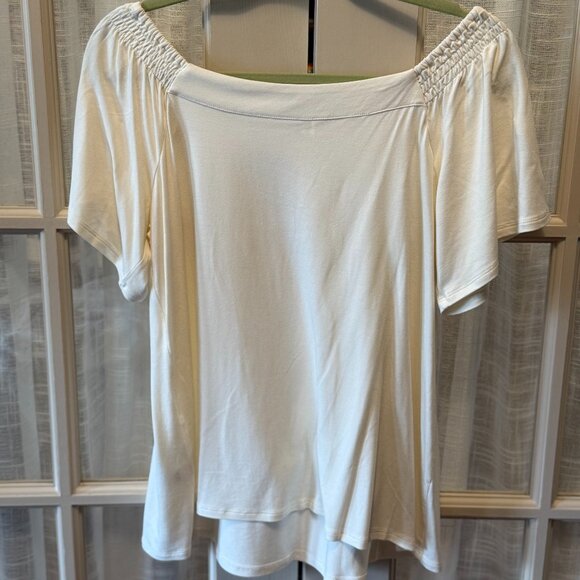 J. Jill Short Sleeve Top with Shoulder Detail - Picture 1 of 4